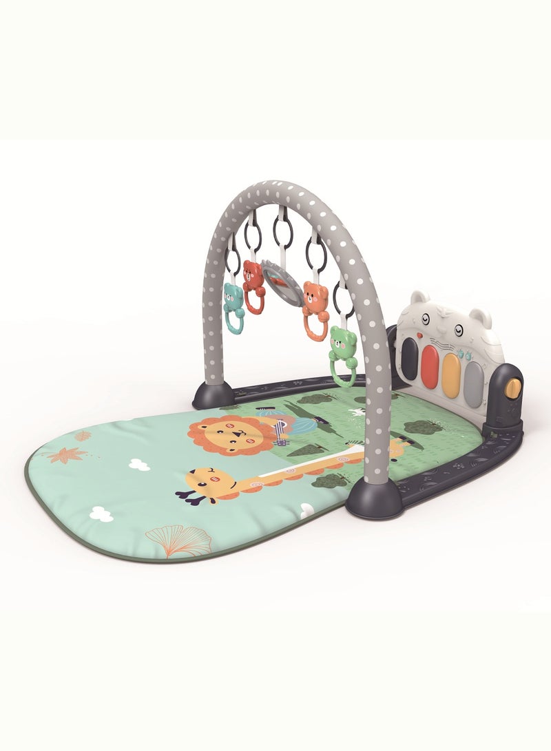 يولين بساط لعب للأطفال، بساط لعب غير سام، بيانو موسيقي داخلي مع خشخيشة موسيقية للأطفال، مركز أنشطة موسيقية، بساط مبطن لوقت الاستلقاء على البطن للأطفال حديثي الولادة والأطفال الصغار - Image 1